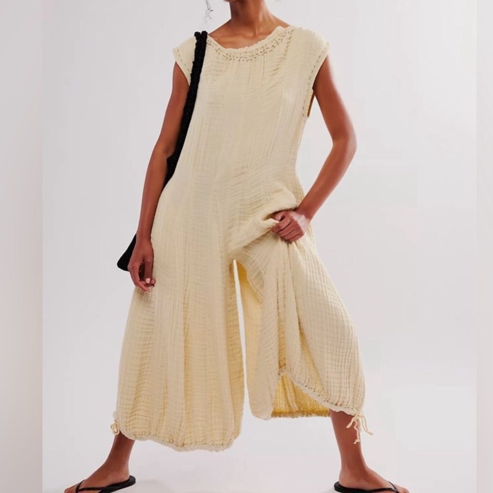 Free People Lunar Eyes Jumpsuit in Tea